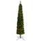 8ft. Pre-Lit Green Pine Artificial Christmas Tree, Clear LED Lights